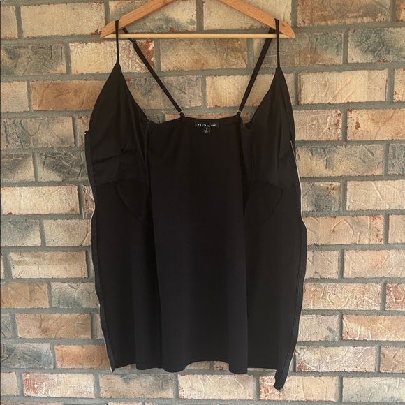 Haute Monde Chic Black Zipper Mini Dress size Small, Adjustable Straps. - Picture 3 of 9